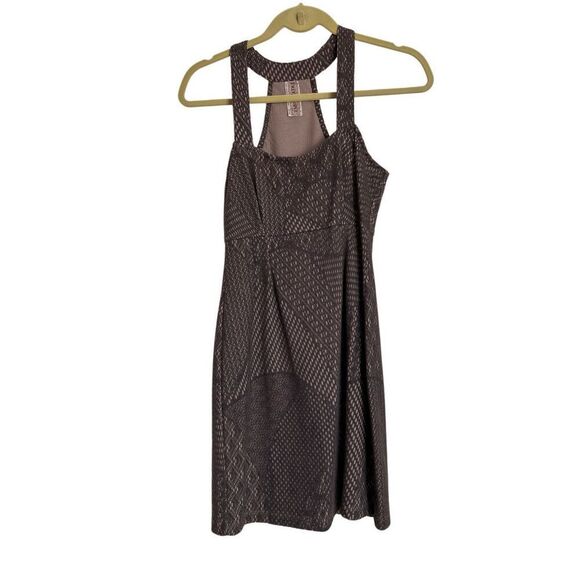 Free People Dress Womens Size XS Brown Bodycon Mini Crochet Web Knit Racerback - Picture 1 of 6